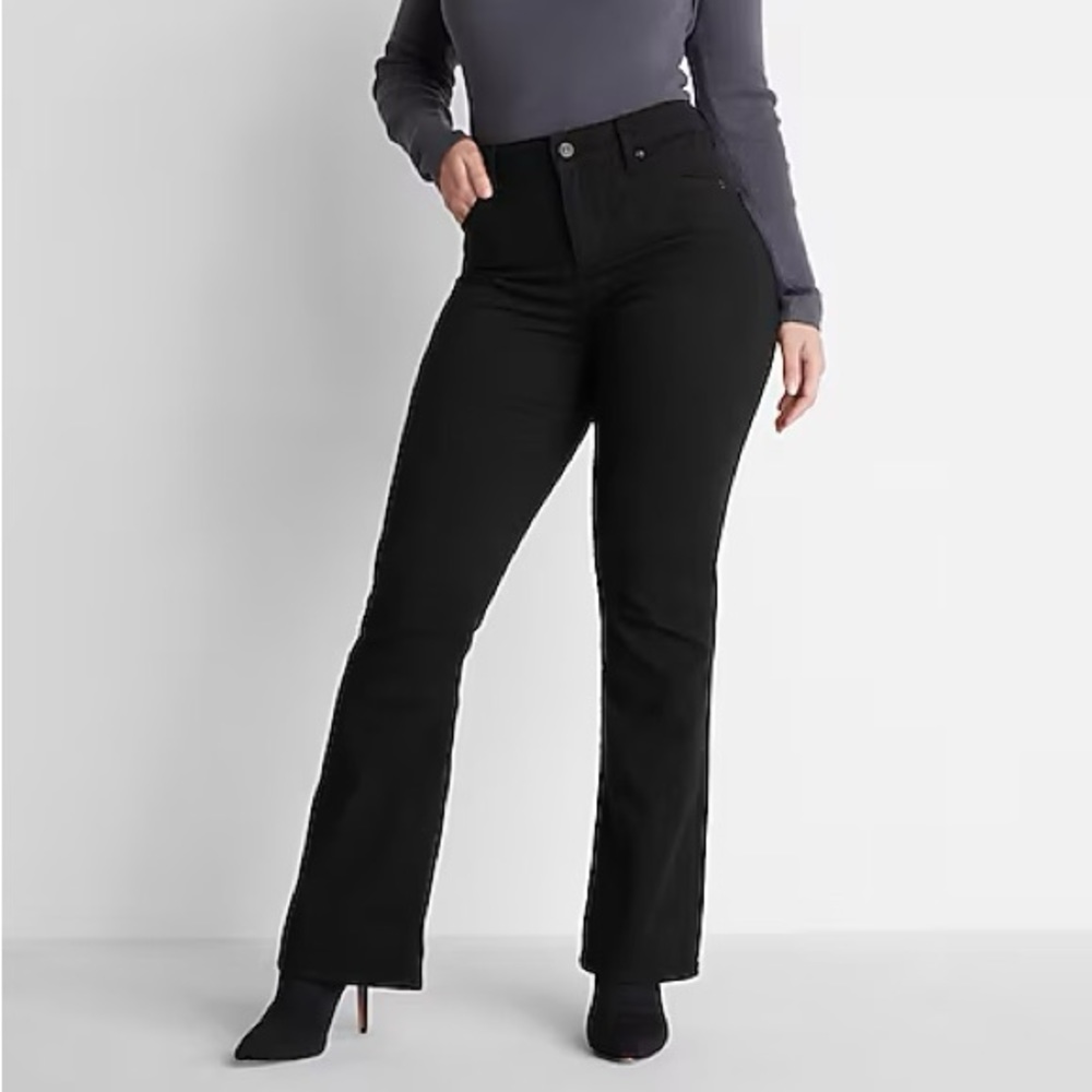 Curvy Mid Rise Black Bootcut Jeans